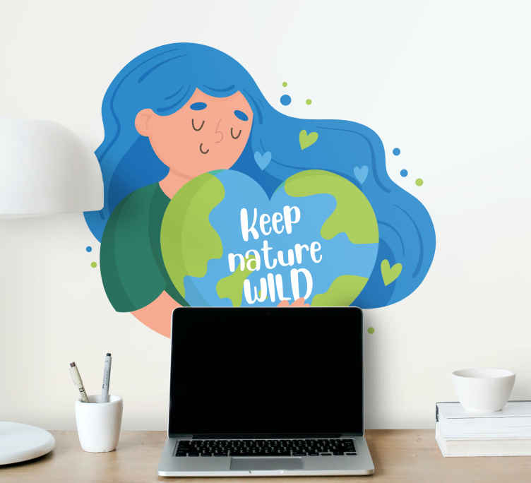 Hayvan Çıkartması ekolojik kalp - TenStickers
