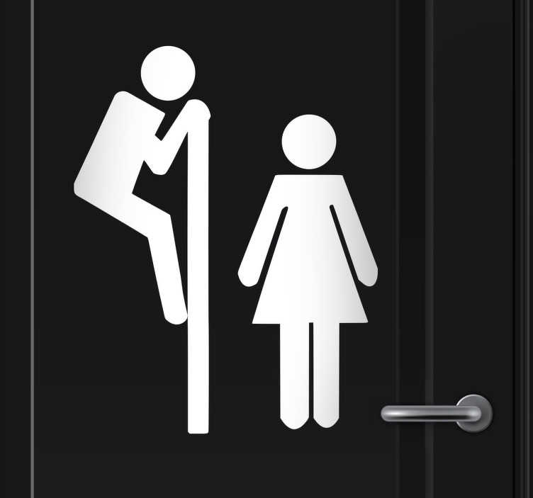 Vous cherchez un pictogramme rond auto-adhésif pour toilettes
