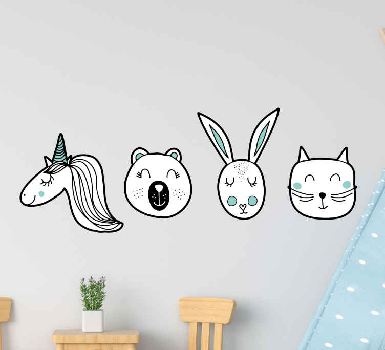 Muurstickers kinderkamer Gronden ontwerp voor kinderen - TenStickers