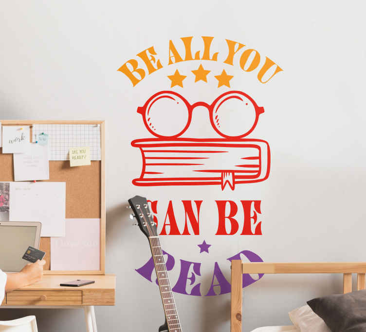 Hayvan çıkartması - motivasyonel okuma alıntısı - TenStickers