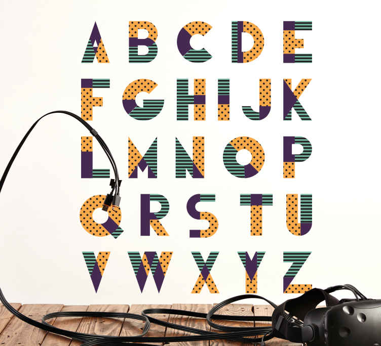 Sticker enfant alphabet affichage des lettres - TenStickers