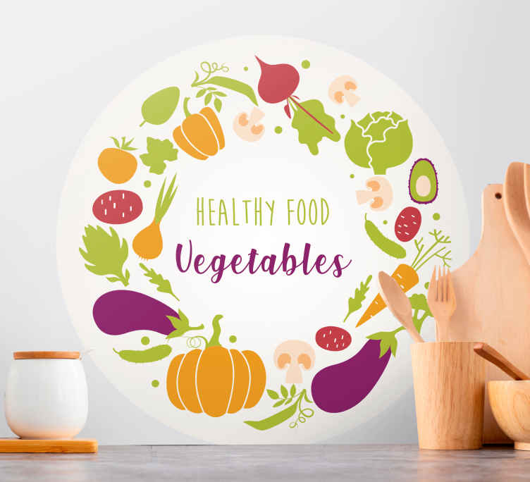 Healthy vegetables on a white background decal - TenStickers