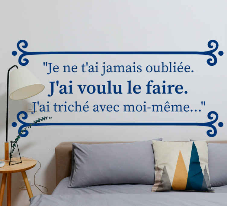 Sticker Chambre Une pensée constante - TenStickers