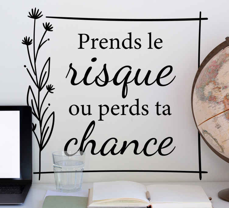 Sticker Porte Un risque et une chance - TenStickers