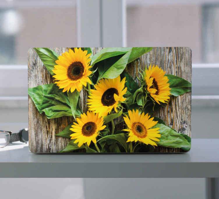 Zonnebloem laptop sticker design - TenStickers