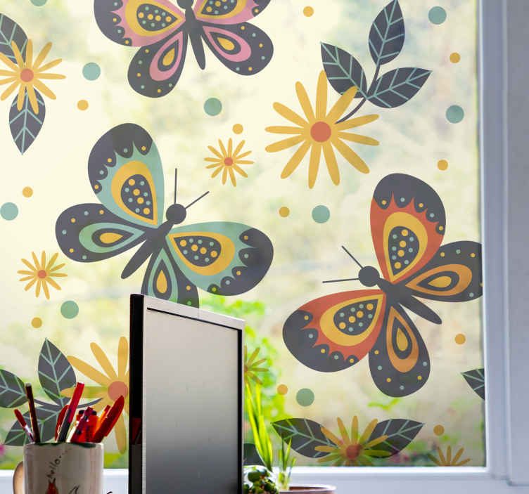 Pellicola Decorativa Per Vetri Senza Colla, Modello Girasole Smerigliato, 80x160 Cm, Effetto Privacy E Protezione UV