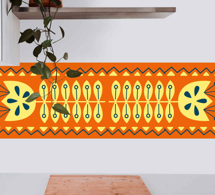Beautiful colorful flowers border sticker - TenStickers