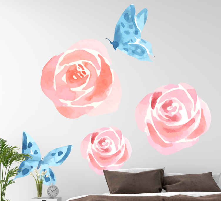 Soft floral appeal wall sticker - TenStickers