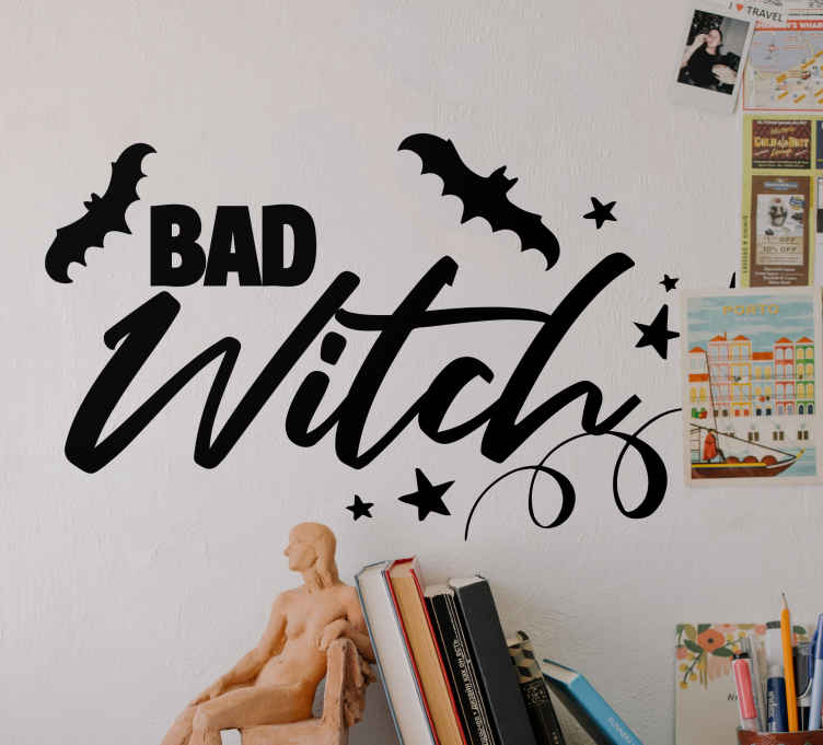 Pegatina Halloween Bruja mala - TenVinilo