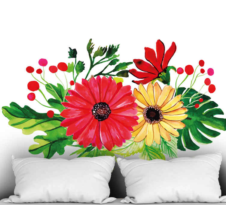 Vinilo arreglo floral radiante - TenVinilo