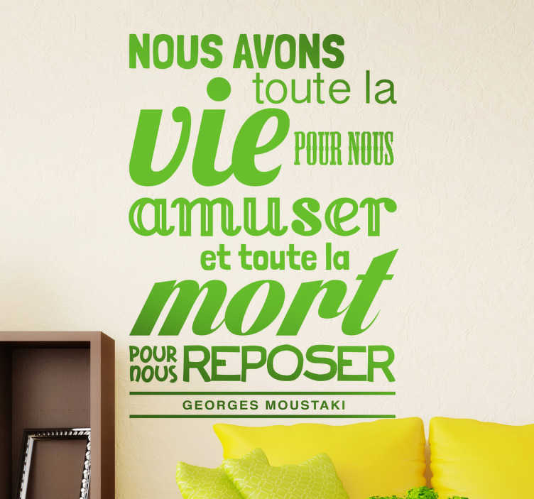 Sticker décoratif Moustaki