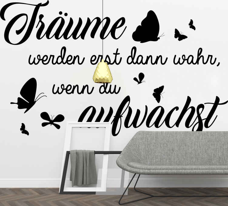 Wandtattoo Zitat Träume werden wirklichkeit - TenStickers