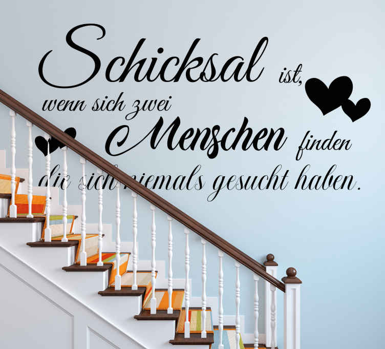 Wandtattoo Zitat Zwei menschen finden sich - TenStickers