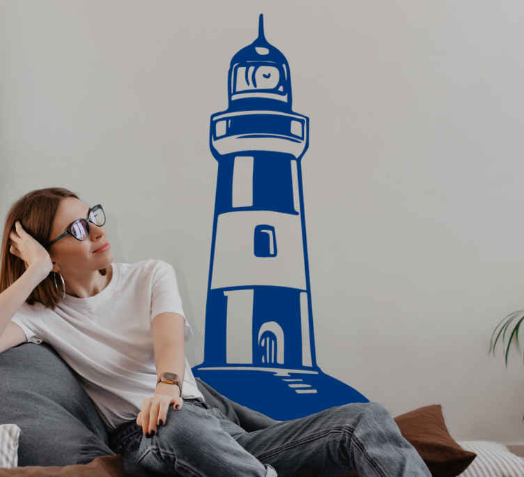 Stickere locuri siluetă stilizată a unui far - TenStickers