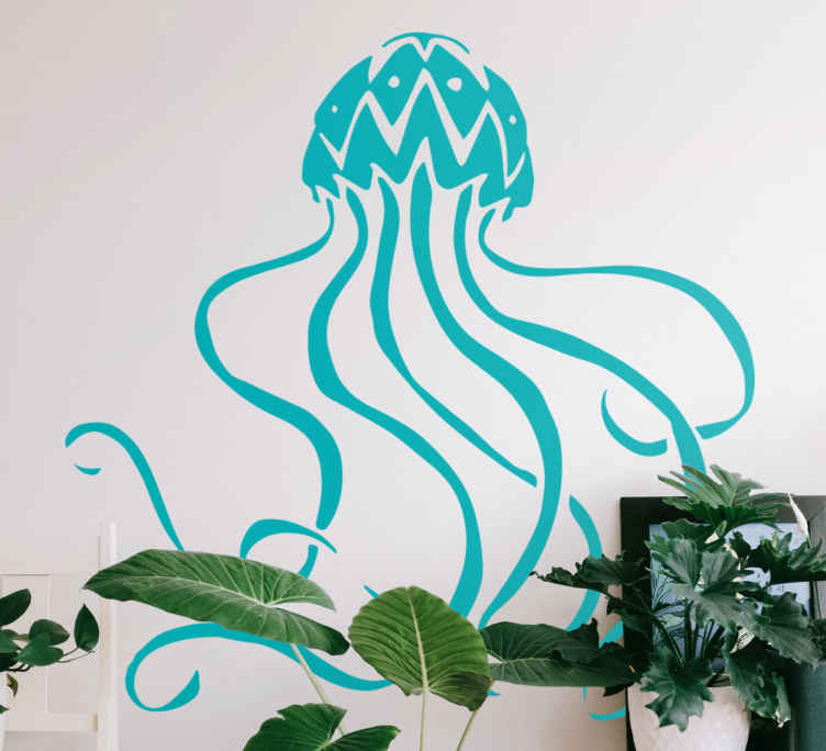 Fisch aufkleber im stilvollen quallen design - TenStickers