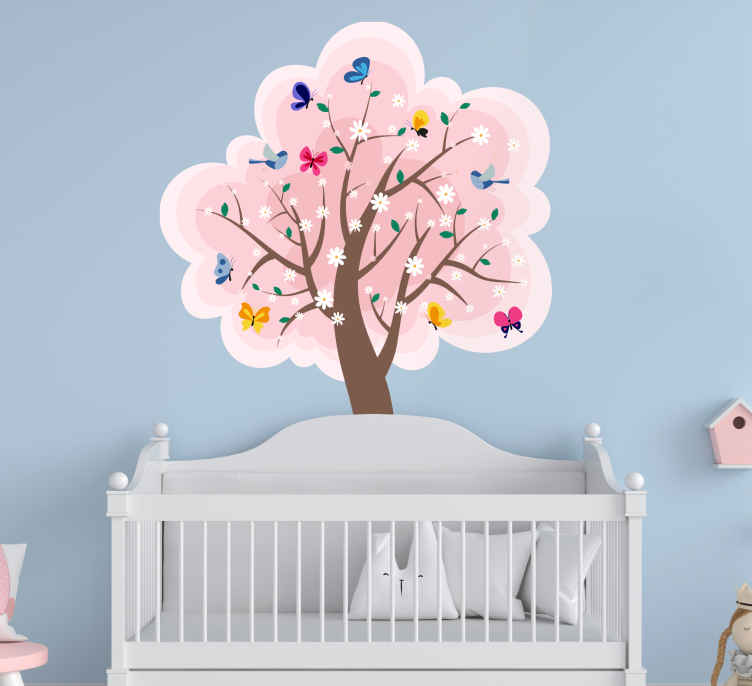 Hayvan Çıkartması - Çiçek açan ağaç manzarası - TenStickers