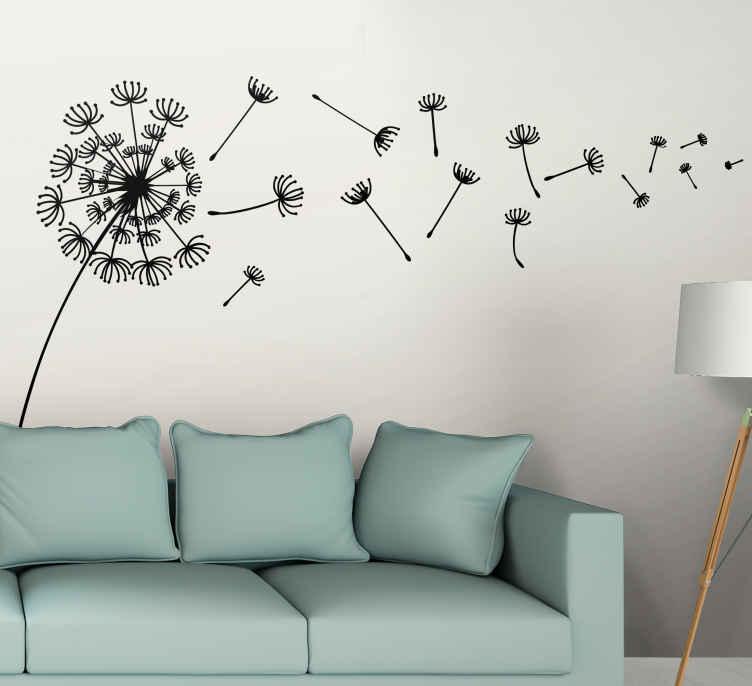 Flower Dandelion Vinyl Wall Art Decal Sticker 
