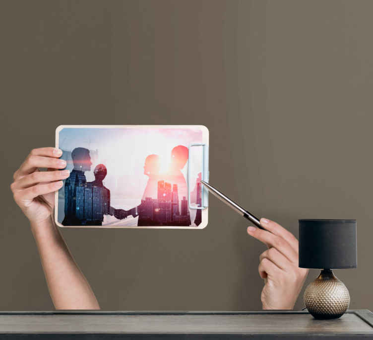 Görev masası fotoğraf çerçevesi duvar sticker - TenStickers