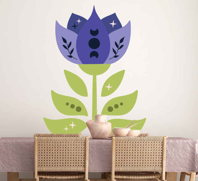 Wall sticker stylish floral art - TenStickers