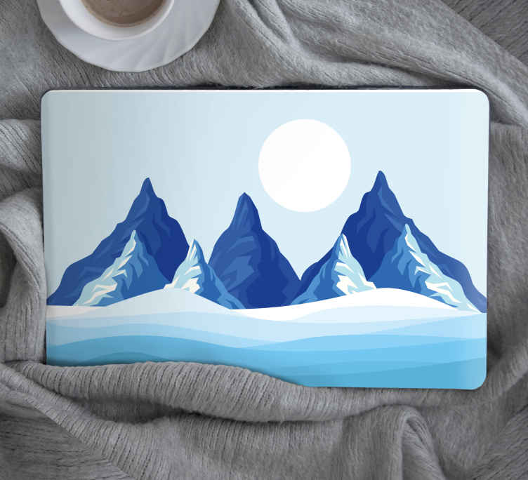 Sticker pour ordinateur grande chaîne de montagnes - TenStickers