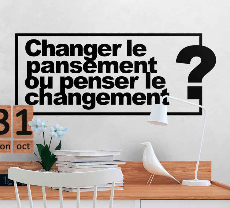 Sticker Motivation Pense changer - TenStickers