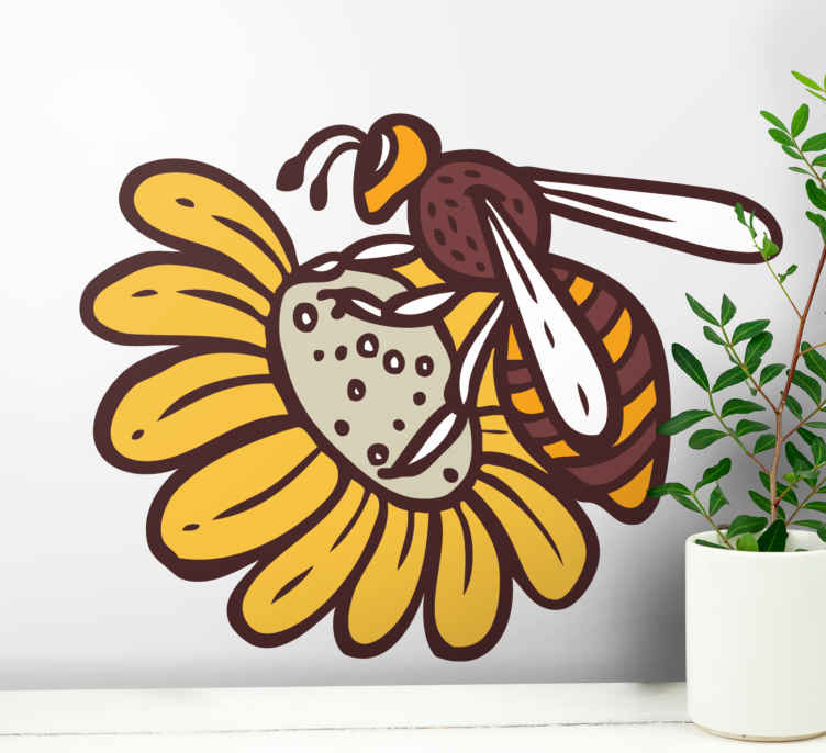 Hayvan çıkartması arı Çiçek polinatörü - TenStickers