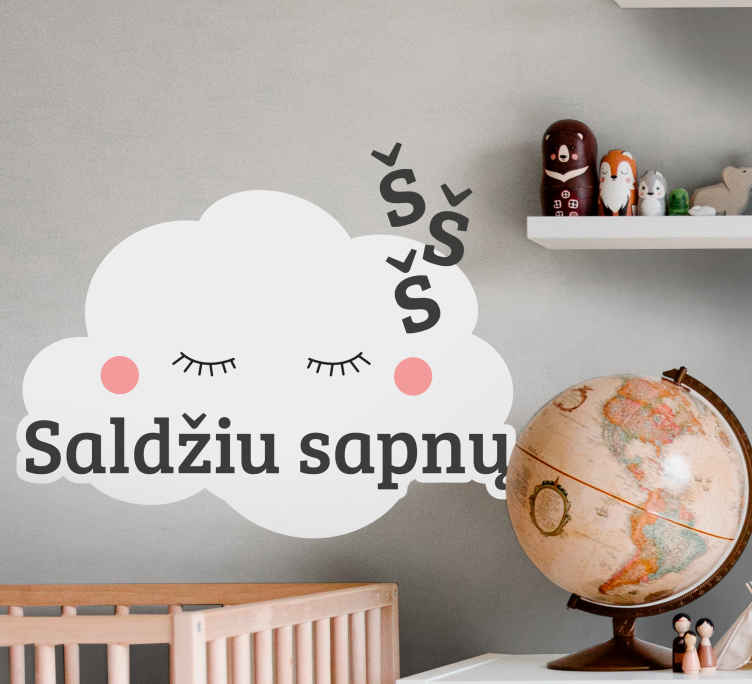 Saldžių sapnų dizainas su citatos teksto lipduku - „Tenstickers“