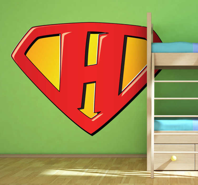 Sticker super-héros lettre H