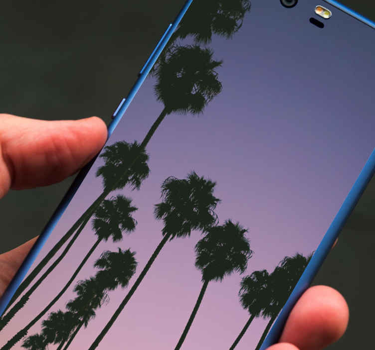 Huawei sticker palm silhouette - TenStickers