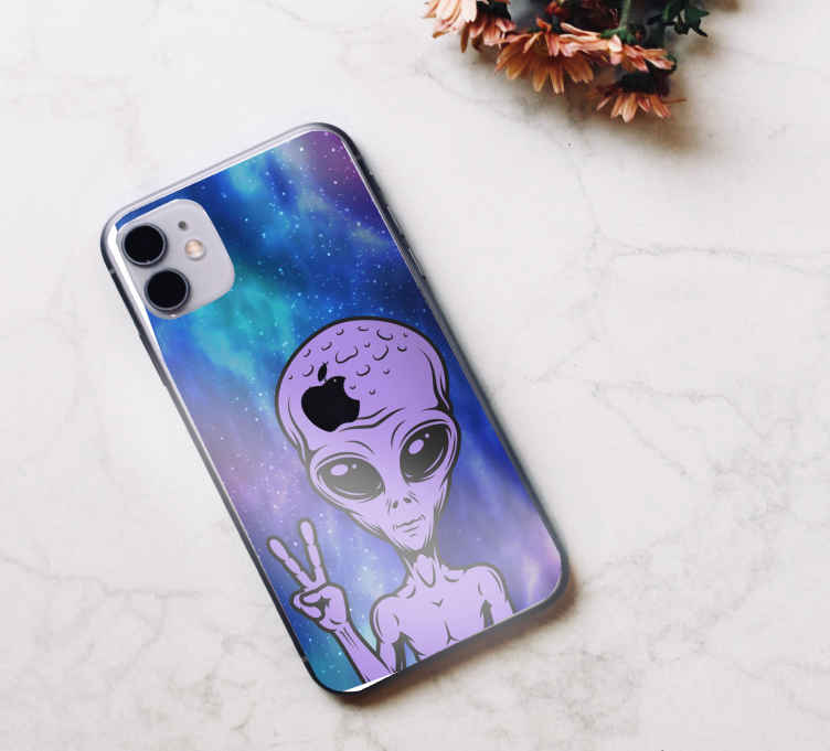 Iphone sticker alien cosmic design - TenStickers