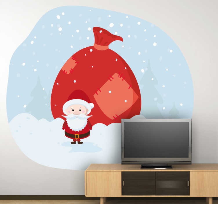 Sticker illustration Santa Claus