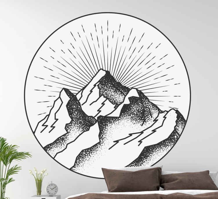 Sticker mural nature Forêt et montagne réalistes - TenStickers