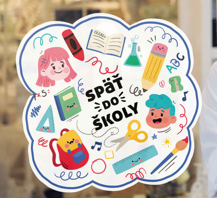 Späť do školy s nálepkou školské potreby - Tenstickers