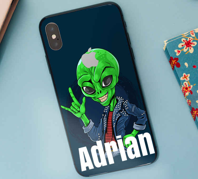 Fremmed raketdesign iphone-klistermærke - TenStickers