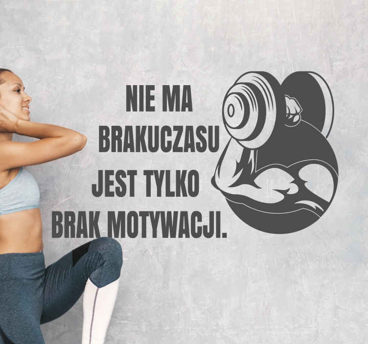 Naklejka na ścianę Motywacyjny tekst siłowni - TenStickers