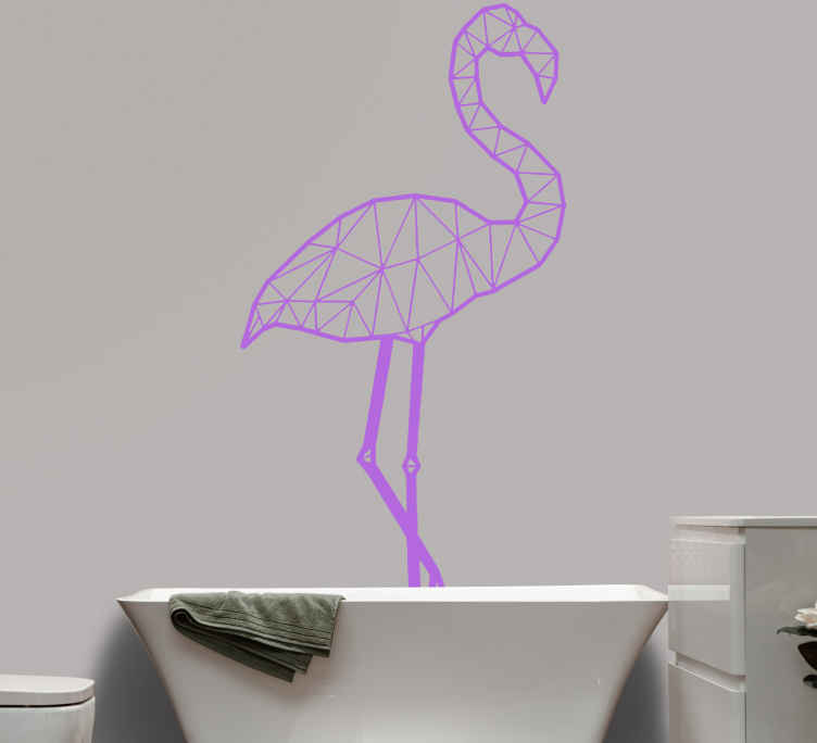 3D-Look Durchbruch Wandtattoo Aufkleber-Sticker Flamingo 