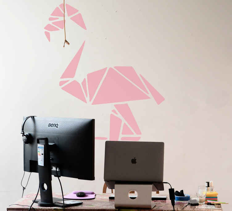 Muursticker boerderijdieren met stijlvol flamingo design - TenStickers