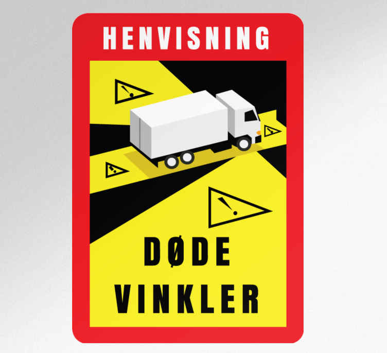 Opmærksomhedsdøde vinkler i dansk klistermærke - TenStickers