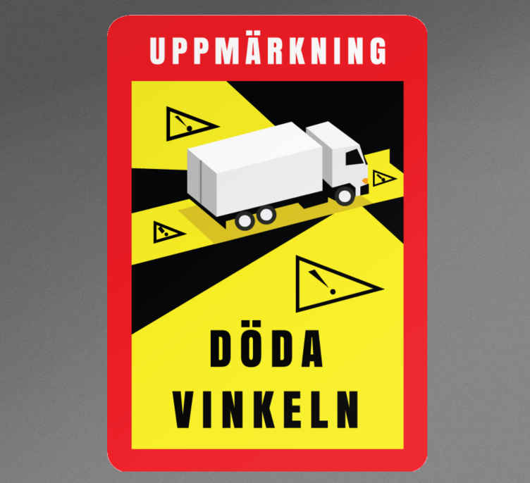 Uppmärksamhet döda vinklar i svensk skylt klistermärke - Tenstickers