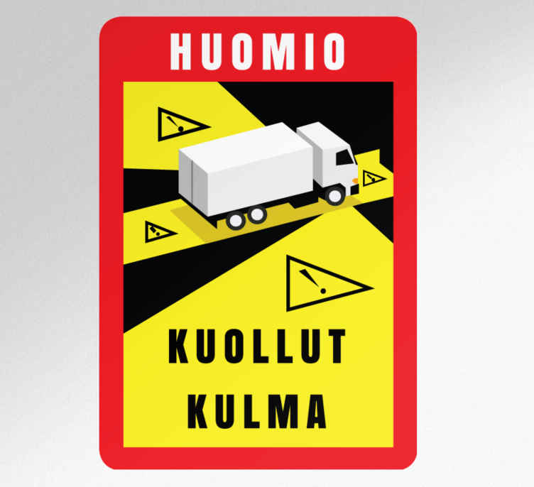Huomion sokeat kohdat suomeksi Kyltti tarra - Tenstickers