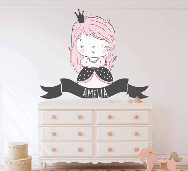 Cute princess design nalepka za otroke - TenStickers