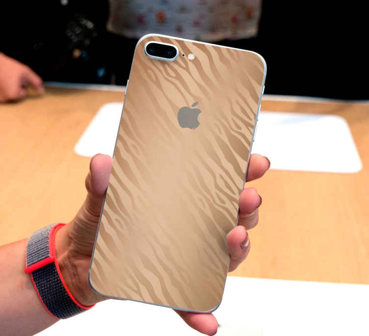 Brun zebra iphone klistermärke - Tenstickers