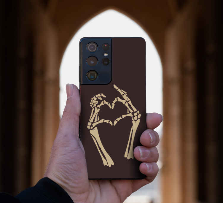 Samsung stickers skeleton heart gesture - TenStickers