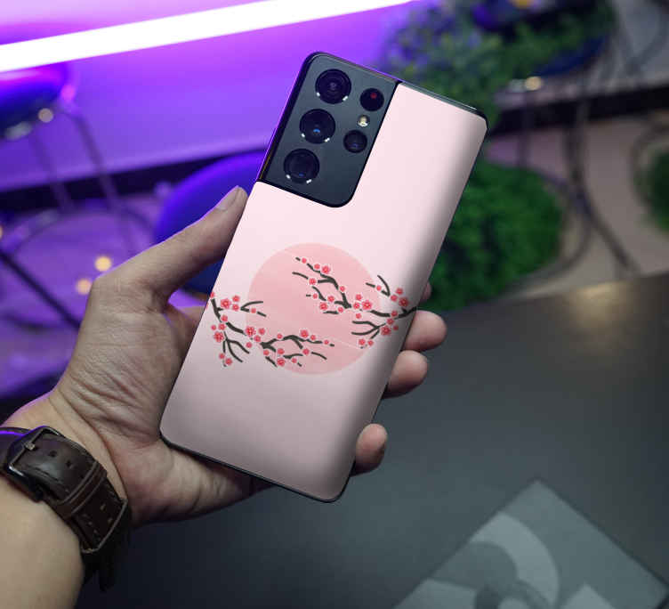 Samsung mobiel stickers Bloeiende boom TenStickers