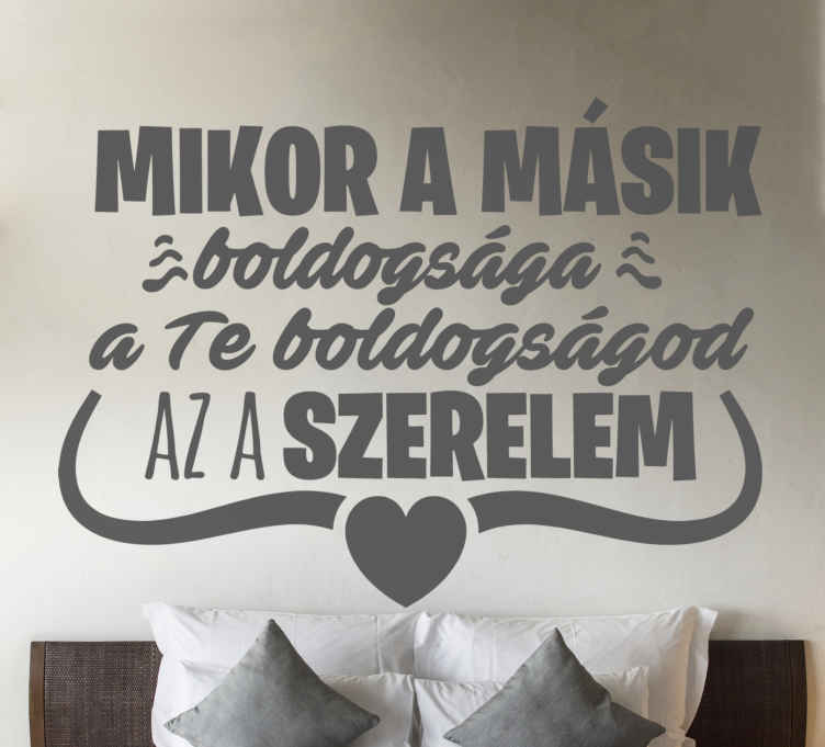 Pár szerelmes idézet szöveg fal matrica - TenStickers