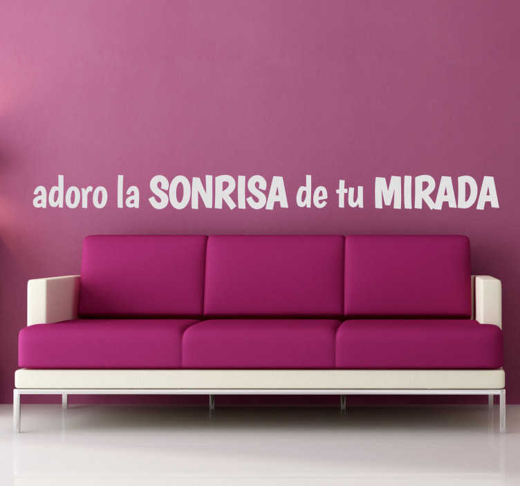 Vinilo decorativo adoro la sonrisa - TenVinilo