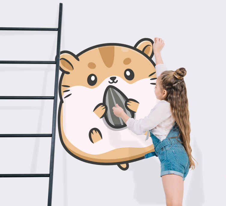 Vinil com animais de estimação Anime de hamster fofo - TenStickers