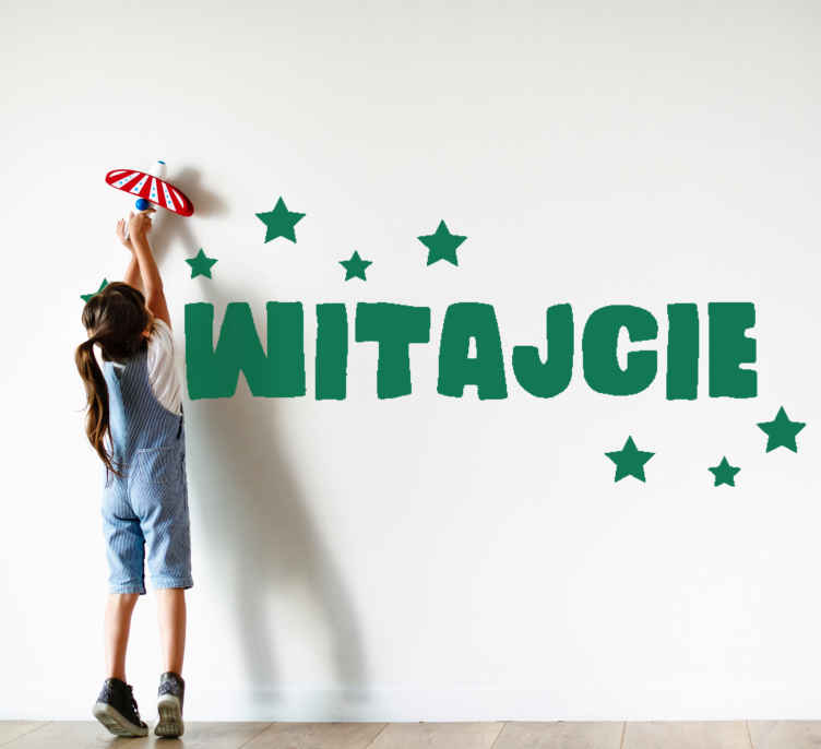 Naklejka na ścianę edukacyjne Witaj z powrotem z gwiazdami - TenStickers