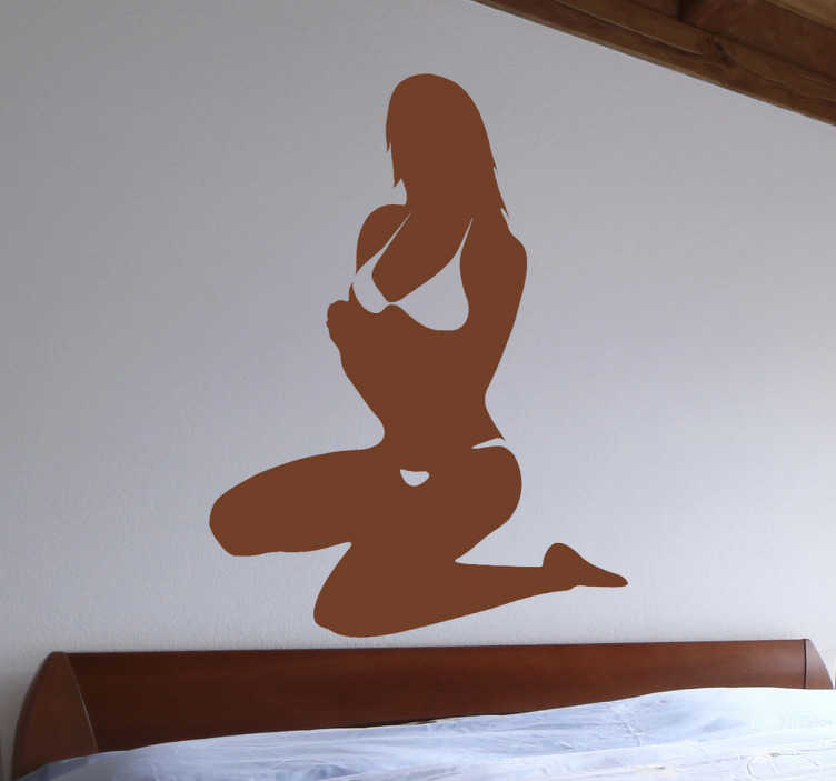 Nude Pin Up Girl Wall Sticker - TenStickers