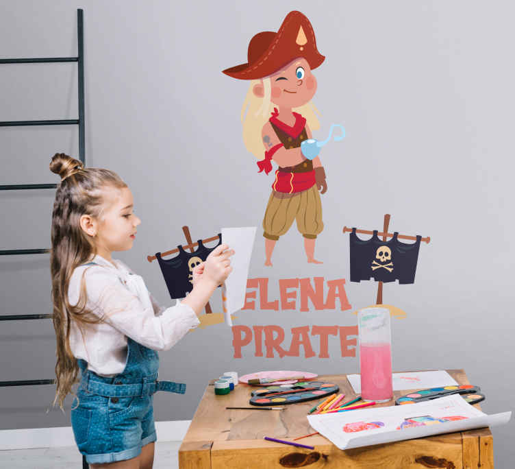 Muursticker kinderkamer piraten thema - TenStickers